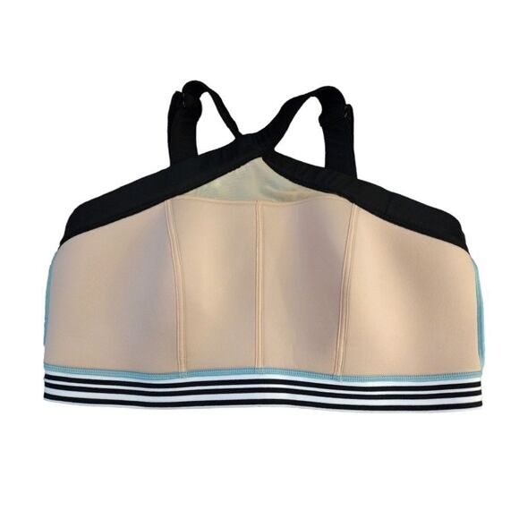 Cacique Teal Tropical Lined No Wire Halter Swim Top Plussize 18 - Picture 10 of 14